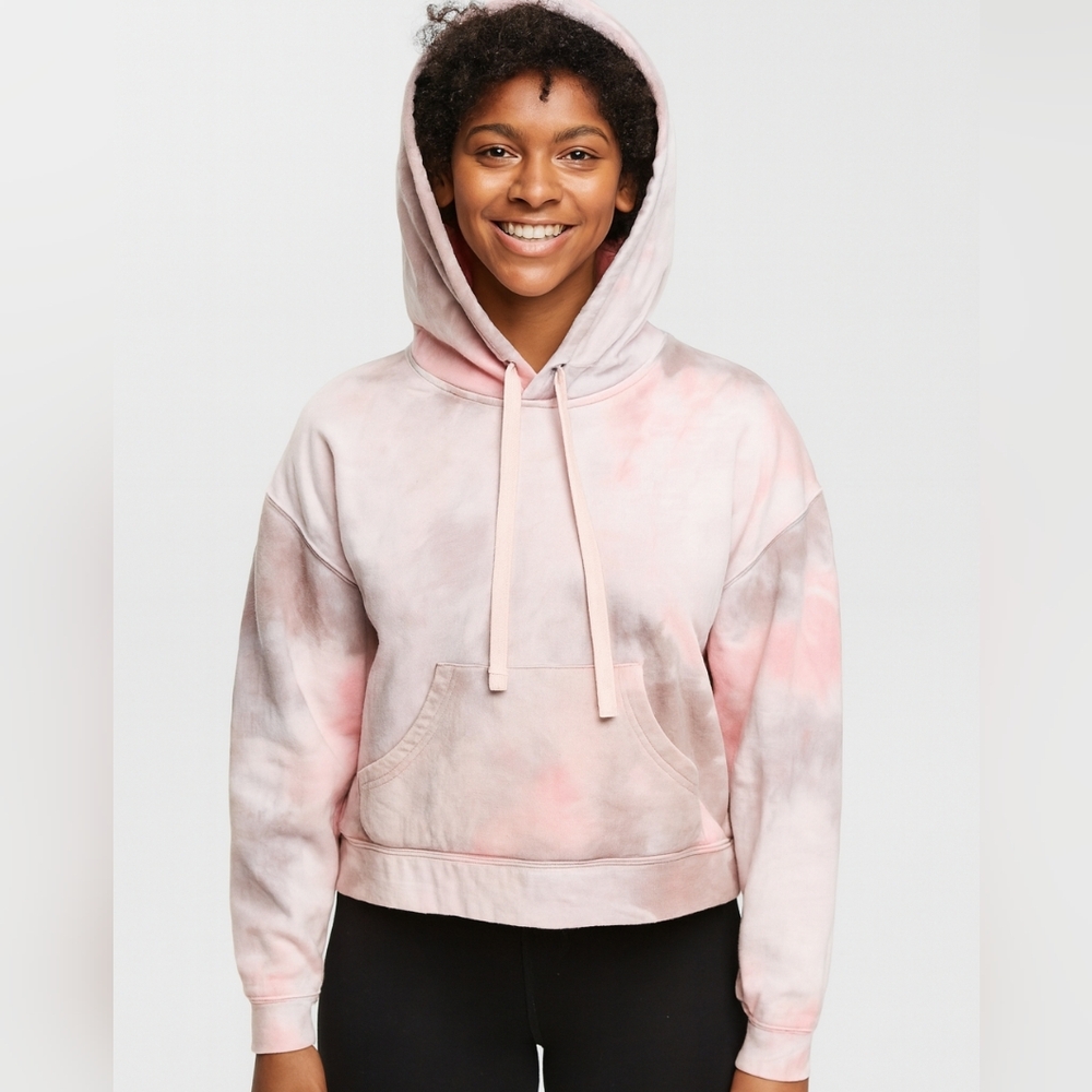 Le Lis, Pink tie dye hoodie, size‎ medium